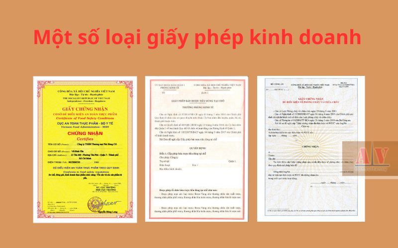 Một số loại giấy phép kinh doanh